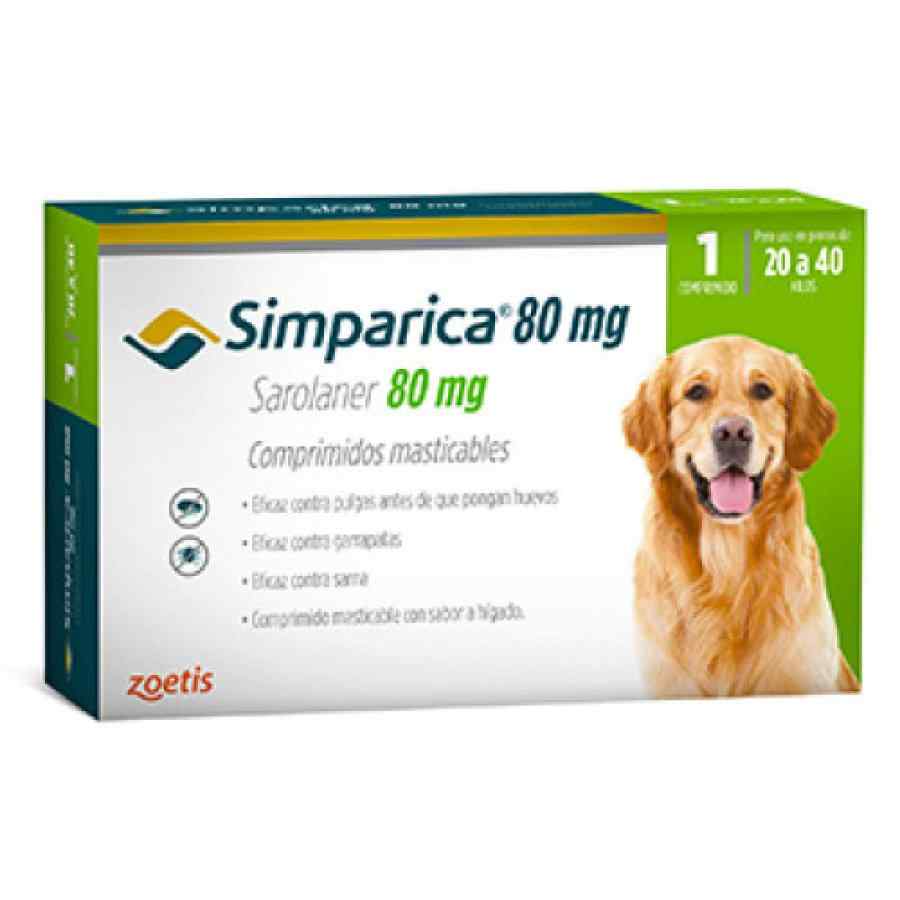 Simparica 80 mg x 1 tab (20 a 40 kg) image number null