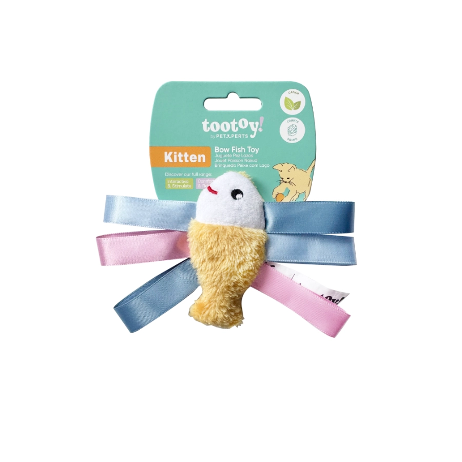 Tootoy! Kitten Bow Fish Toy, , large image number null