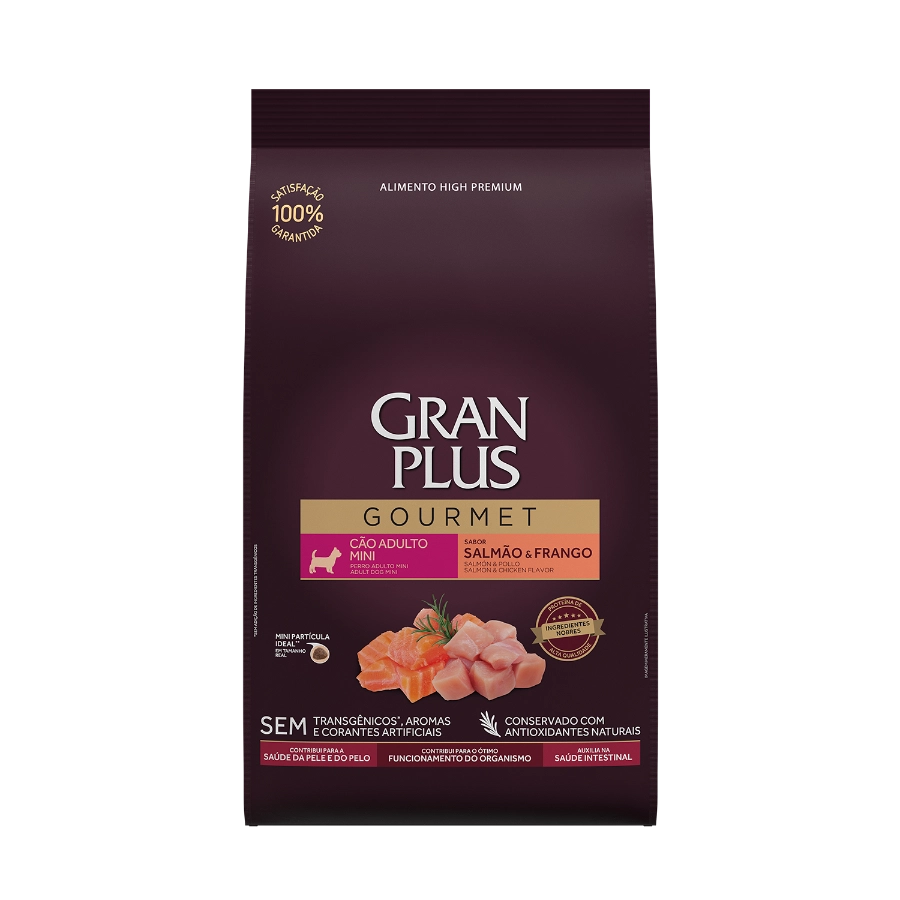 Gran Plus Gourmet Perro Adulto Mini Sabor Salmon Y Pollo 3Kg, , large image number null