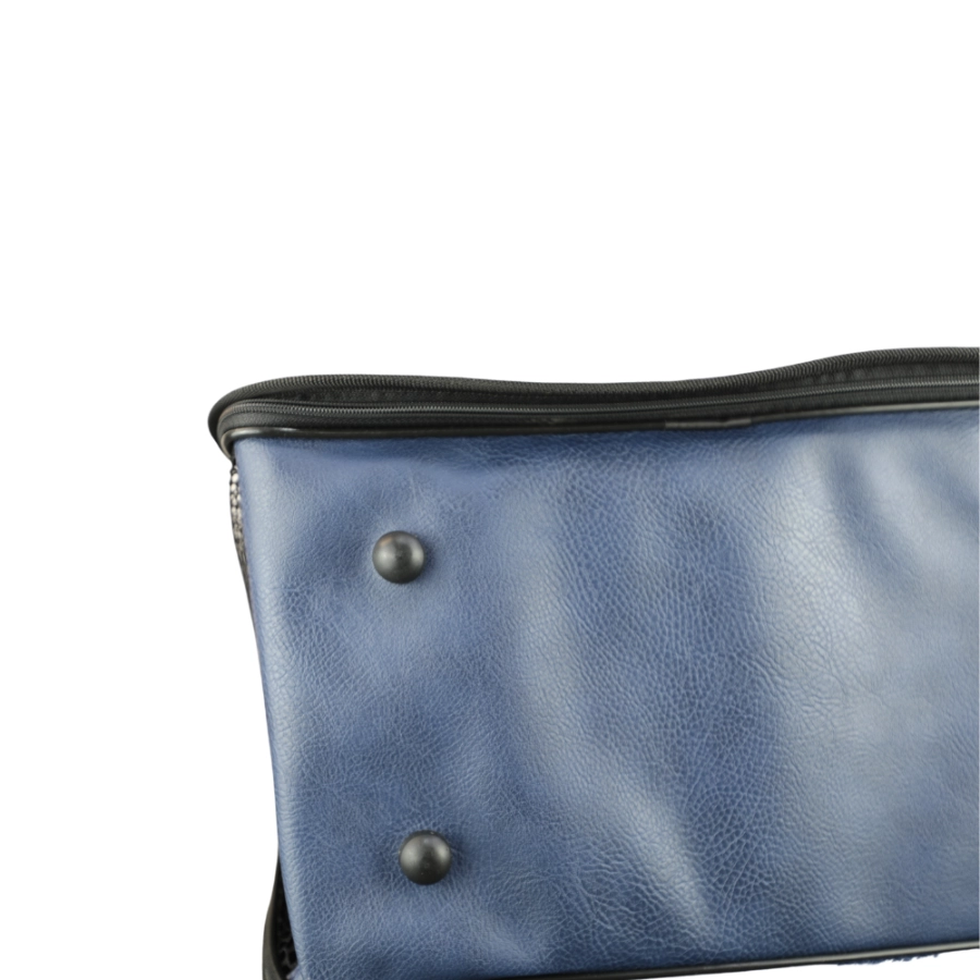 Claws & Paws Transportador Tipo Cuero Azul, , large image number null