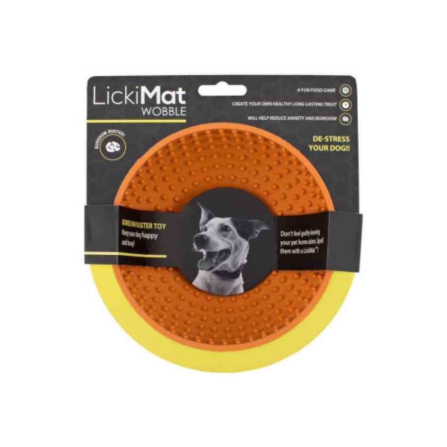 Lickimat Wobble Orange Plato Anti Ansiedad, , large image number null