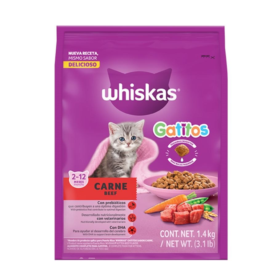 Whiskas Gatitos Carne 1.4Kg, , large image number null
