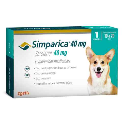 Simparica 40 mg x 1 tab (10 a 20 kg) image number null