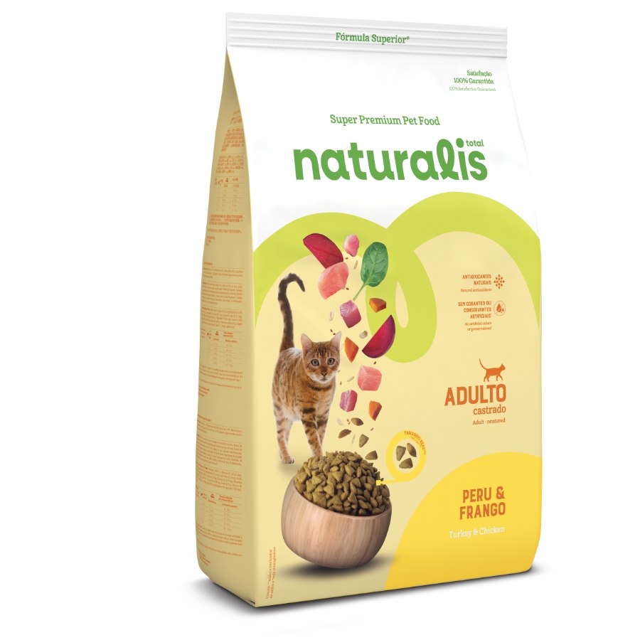 Naturalis Gato Adulto Castrado Pavo, Pollo y Frutas, , large image number null