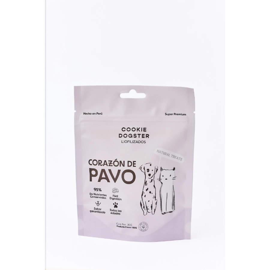Cookie Dogster  Coraz&oacute;n De Pavo Liofilizado 30Gr