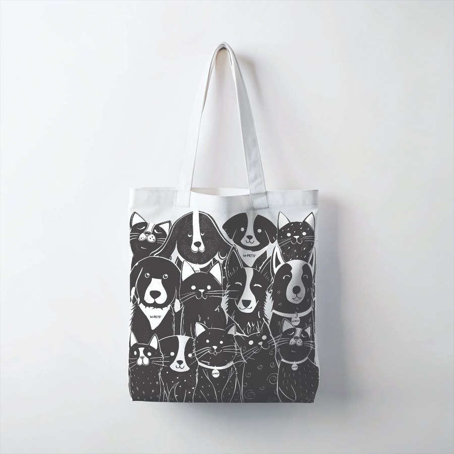 Petjoy Bolso De Lona Petfamily Monochrome 31 X 37 Cm, , large image number null