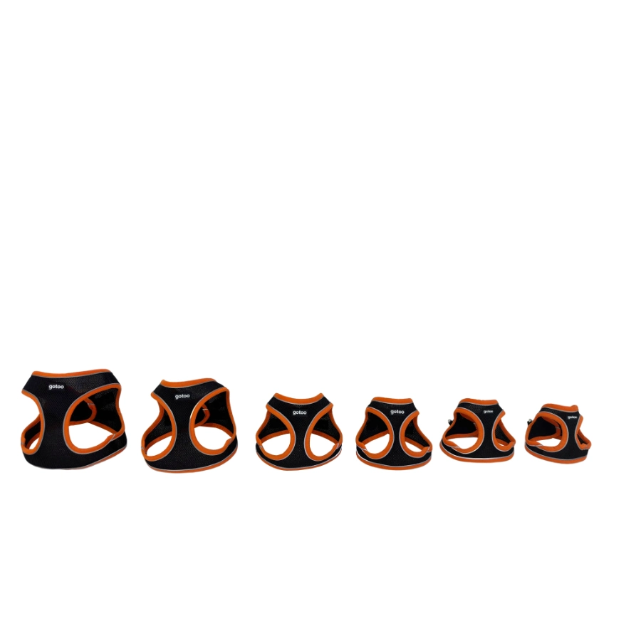 Arn&eacute;s Negro Y Naranja Ajustable De Malla Transpirable Con Costuras Reflectantes Para Perros, , large image number null