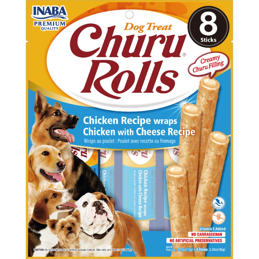 Churu Rolls Para Perros Pollo Con Queso 8 Unidades, , large image number null
