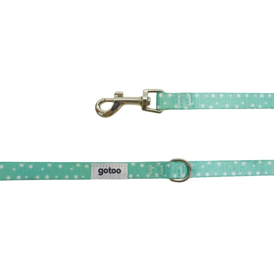 Gotoo! Set Arnés y Correa Para Perros Estrellas Verde Menta 20-30Cm; 102Cm, , large image number null