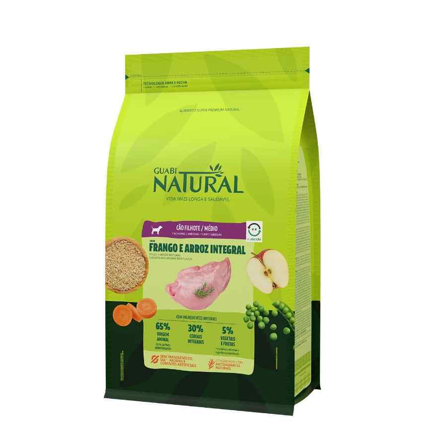 Guabi natural perro filhote porte médio frango e arroz integral 2,5kg, , large image number null