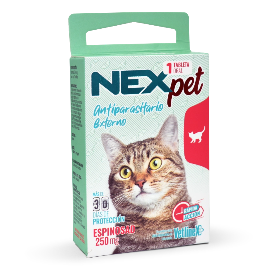 Vetlinex Nex Pet Gato Pastilla Antipulgas Para 5 Kg X 1 Un.