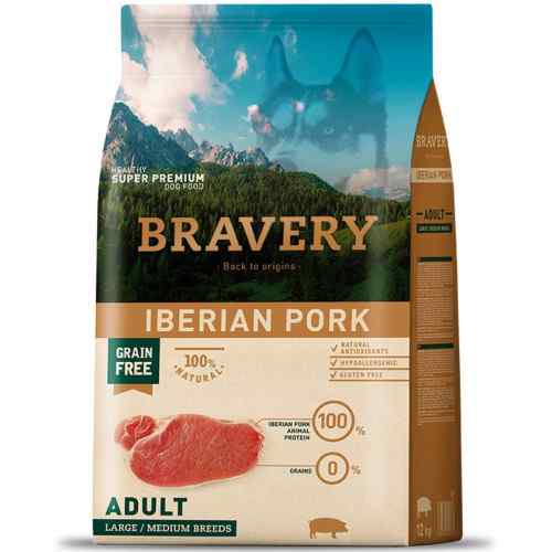 Bravery Iberian Pork Adult Large/Medium Breeds Alimento Seco Perro