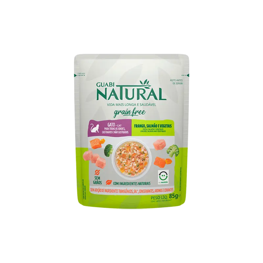 Guabi Natural Gato Grain Free Pollo, Salmon Y Verduras 85 G