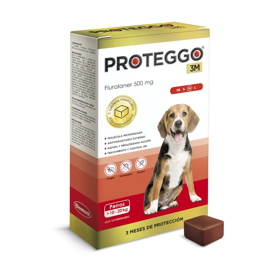Proteggo 3m 500mg para Perro 10 20 Kg (Cja X 1 Tab), , large image number null