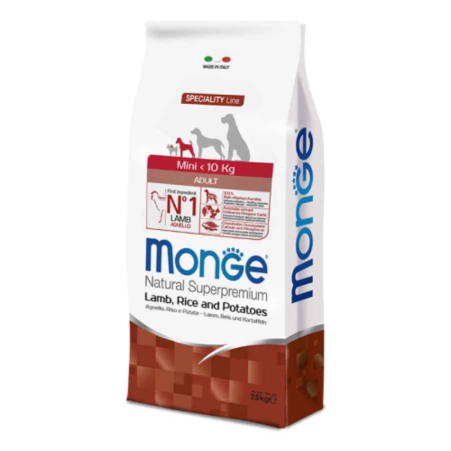 Monge Adult Mini Cordero, Arroz Y Papa 7.5 Kg Alimento Seco Perro, , large image number null