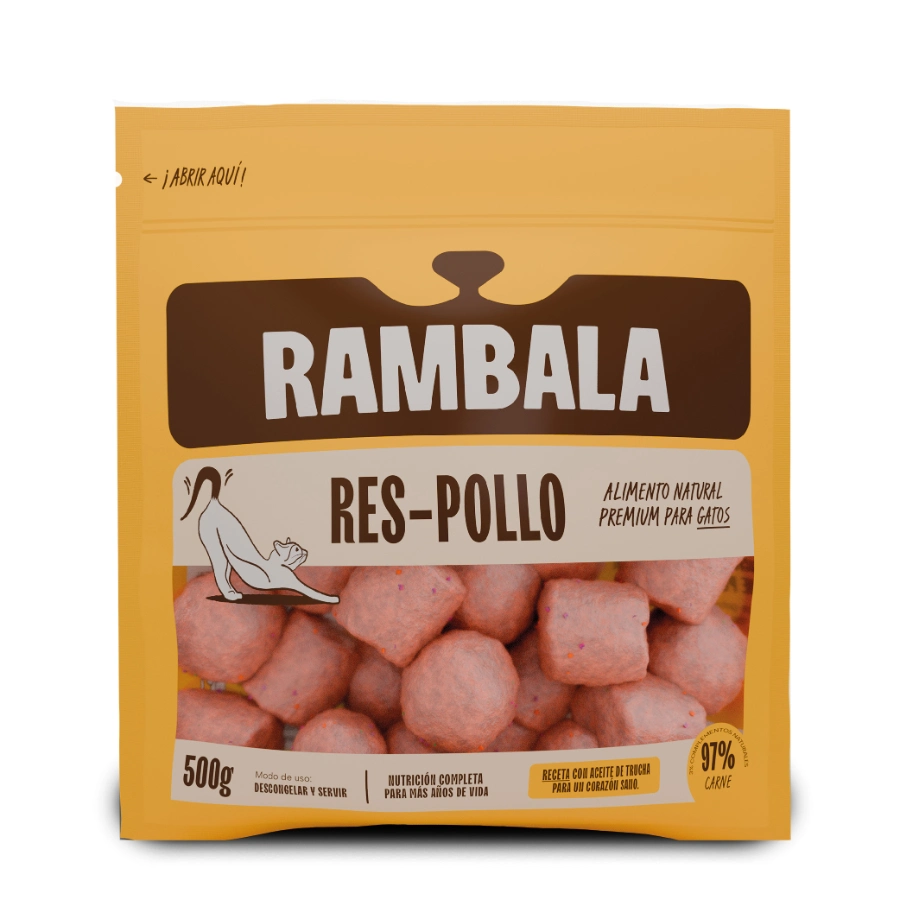 Rambala Congelado Gato Res Pollo 500Gr