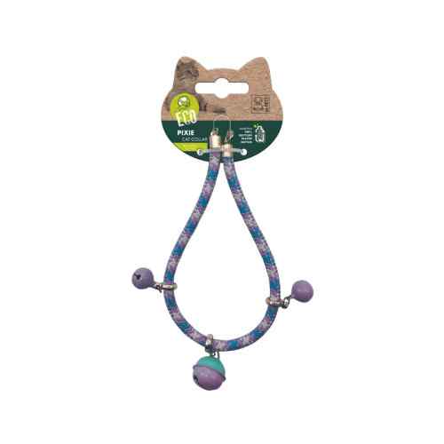 Pixie Cat Eco Collar Gato Lila Y Verde
