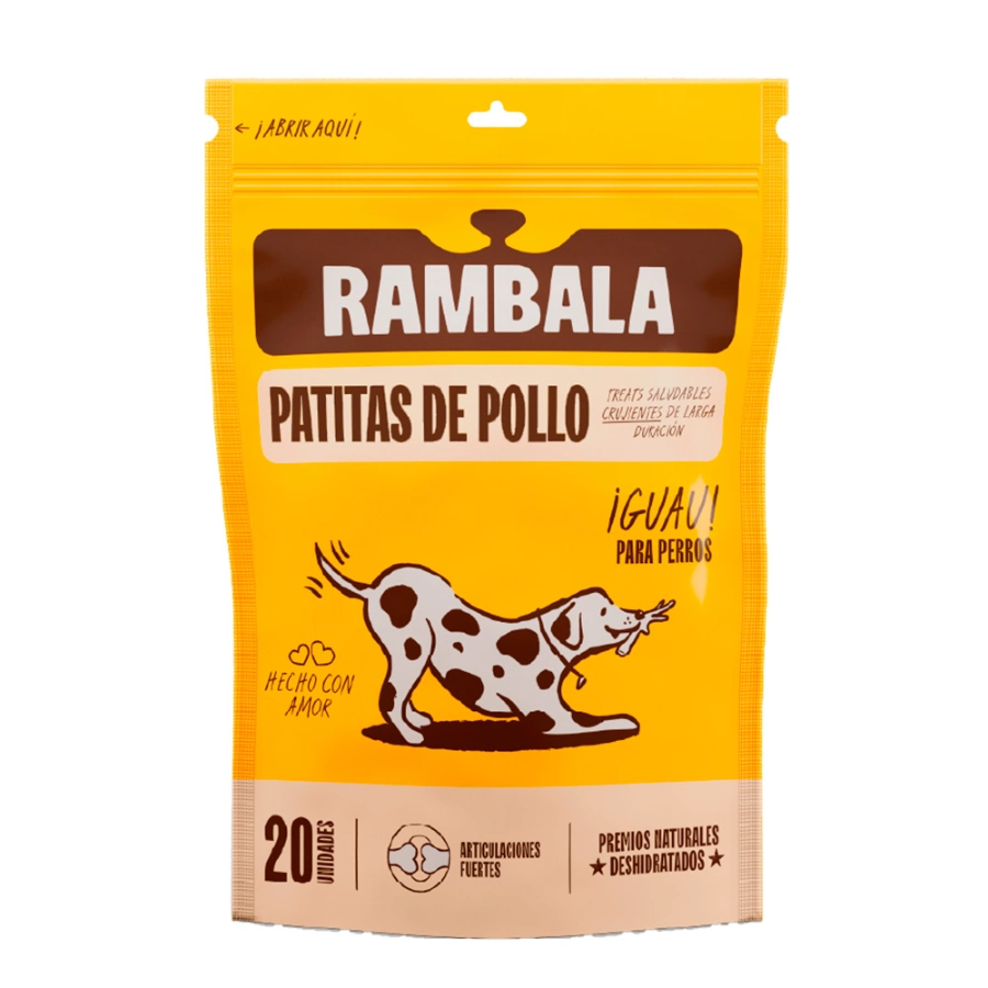 Rambala Treats Deshidratados Patitas De Pollo (20 Unidades)