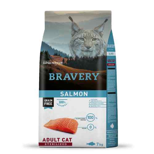 Bravery Salmón Adult Cat Sterilized Alimento Seco Gato