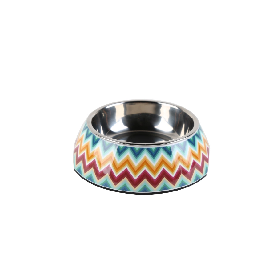 Leeby Dog Premium M.Zig-Zag Bowl