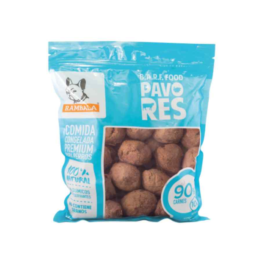 Rambala - Comida Congelada Premium para Perros - Res (Con Pavo) 800 g image number null
