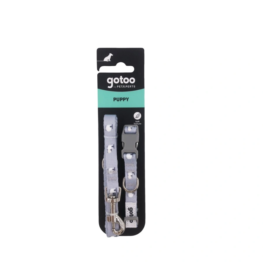 Gotoo! Set Arnés y Correa Para Perros Ovejas Grises 20-30Cm; 102Cm, , large image number null