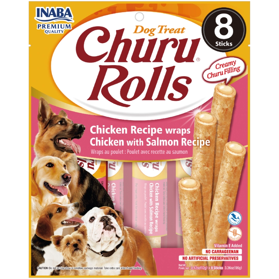 Churu Bocaditos Para Perros Pollo Con Salmon 8 Unidades, , large image number null