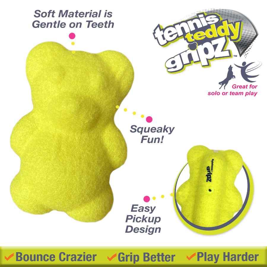 Nylabone Power Play Tennis Oso Teddy, , large image number null