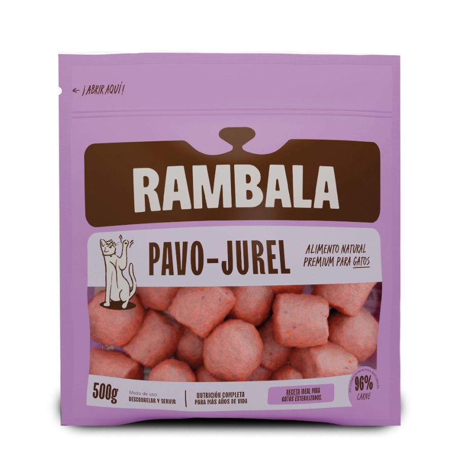 Rambala Congelado Gato Pavo Jurel 500Gr