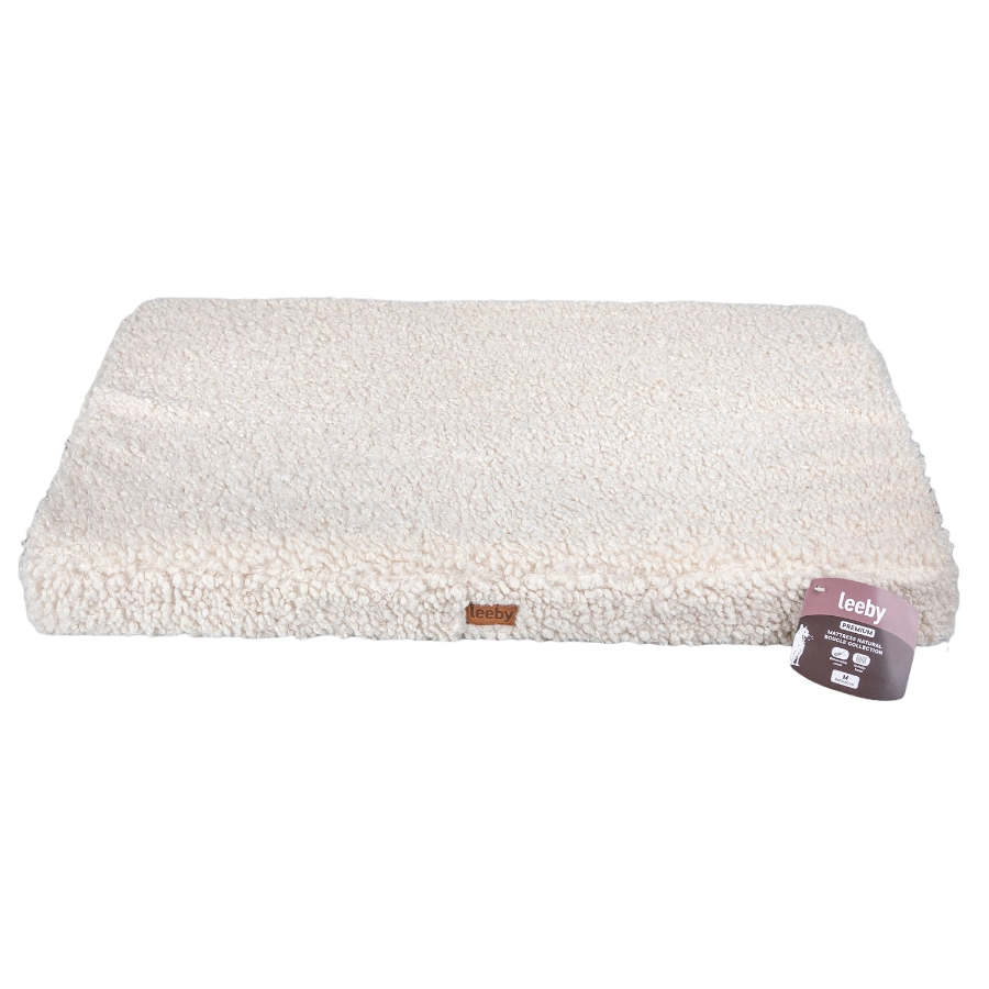 Leeby Dog Deluxe Matress Natur Boucle Talla M, , large image number null