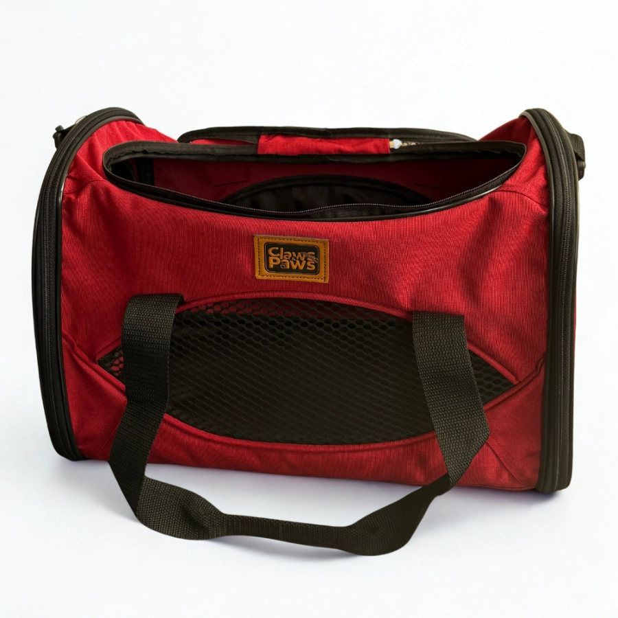 Claws & Paws Transportador Travel Rojo/Negro, , large image number null