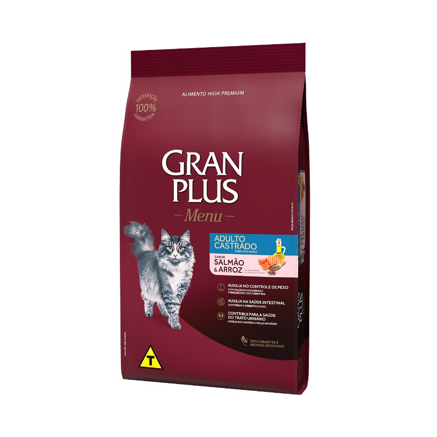 Gran Plus Menu Gato Adulto Castrado  Salmon Y Arroz, , large image number null
