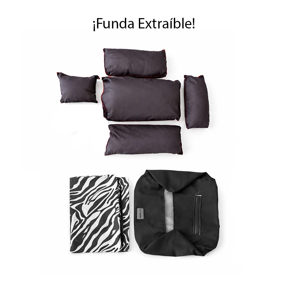 Sofacama De Verano Zebra Marron, , large image number null