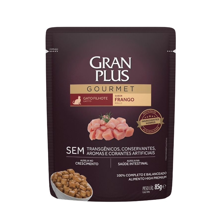 Gran Plus Gourmet Gatito Sabor Pollo 85Gr, , large image number null