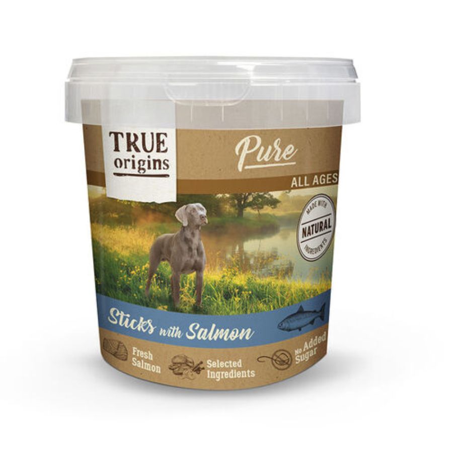 True origins pure gf perro sticks con salmón 300GR