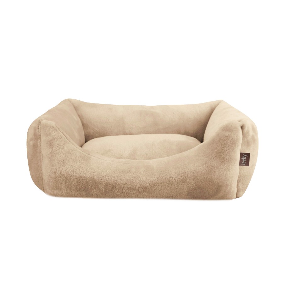 Leeby Cuna Con Cojín Desenfundable Beige para perros, , large image number null