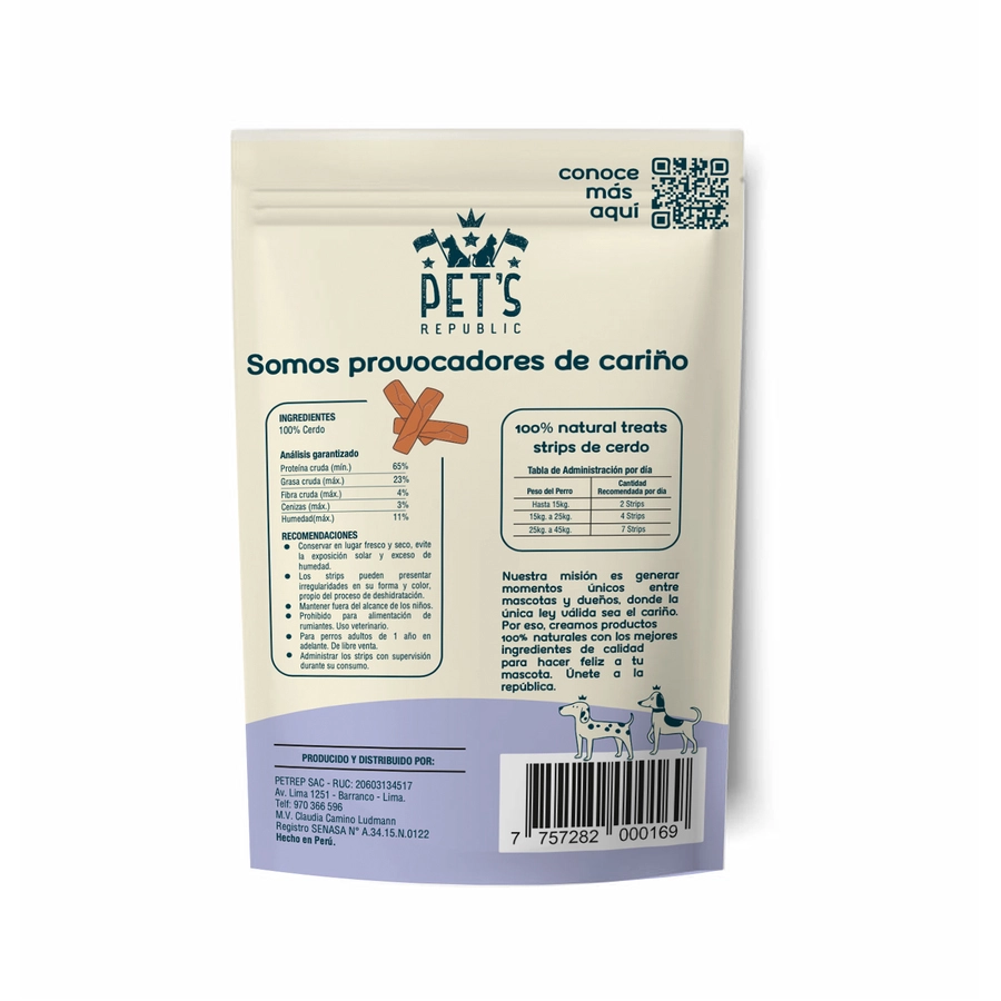 Pet&acute;S Republic Snack Otg Strip De Cerdo, , large image number null