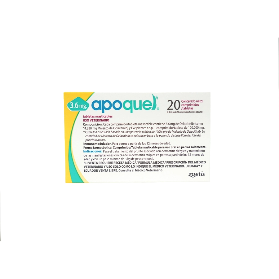 Apoquel Masticable 3.6 mg (Venta 1 Tab)
