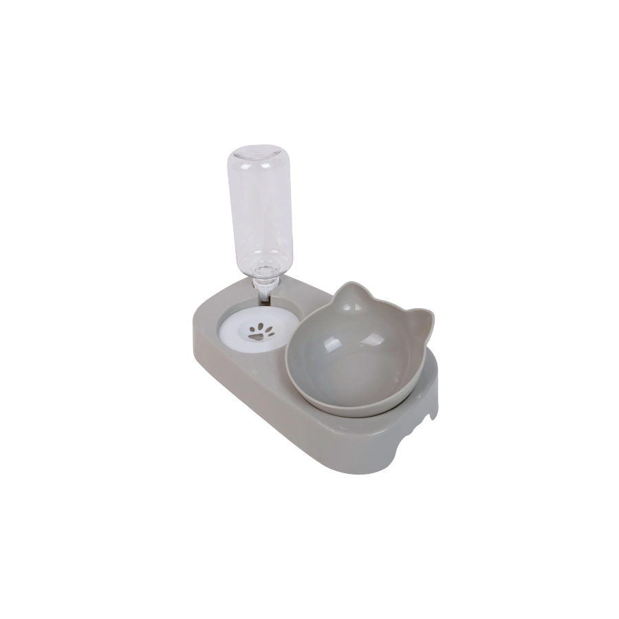 Dispensador Y Comedero Gris Leeby 500 Ml, , large image number null