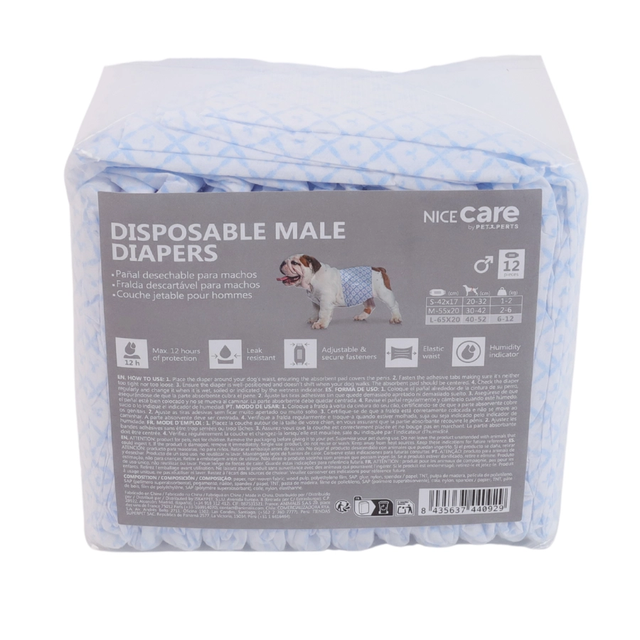 Nice Care Pa&ntilde;al Para Perro Macho 12 Pcs, , large image number null