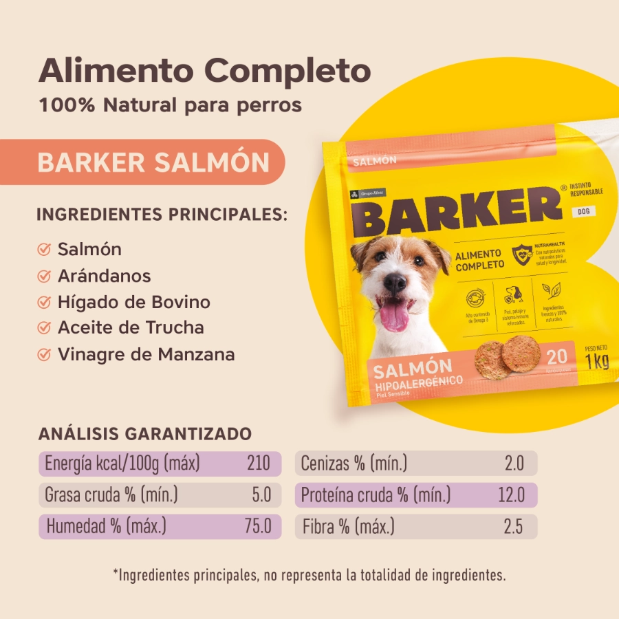 Barker Hamburguesas De Salm&oacute;n 20 Unids. 1kg, , large image number null