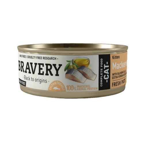 Bravery Mackerel Kitten Wet Food 70 Gr (Nuevo) image number null