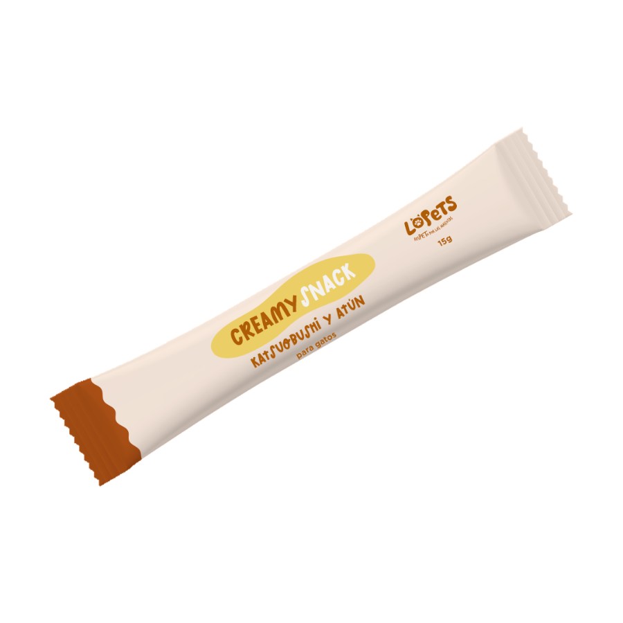 Lopets Creamy Snack Para Gatos - Katsuobushi Y Atún  x 60 G (4x15g), , large image number null