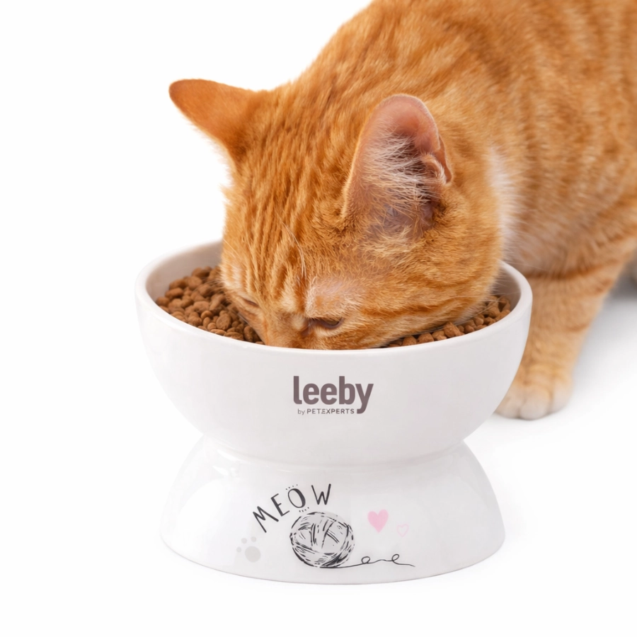 Taz&oacute;n Elevado Cer&aacute;mico Para Gato Leeby 300 Ml, , large image number null