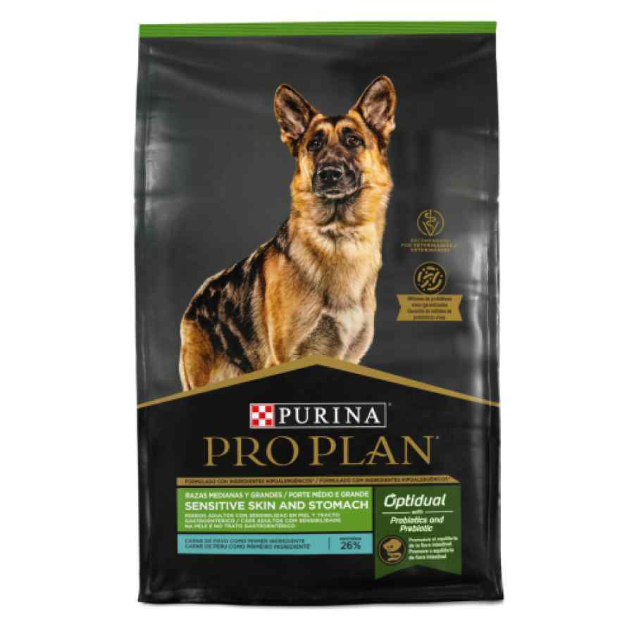 Proplan Adulto Sensitive Stomach Large/Medium breeds Pavo  Alimento Seco Perro, , large image number null