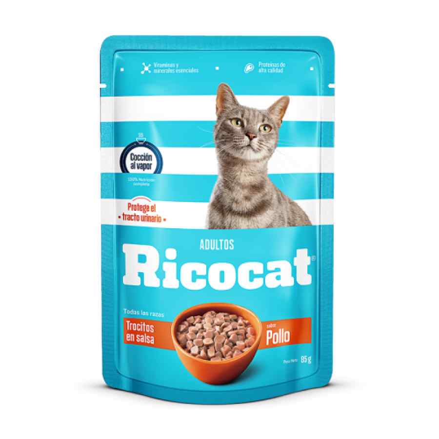 Ricocat Adulto Trocitos Salsa Pollo Pouch 85 g image number null