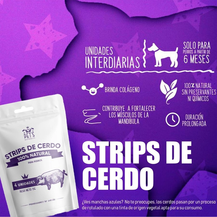 Pet´S Republic Snack Otg Strip De Cerdo, , large image number null