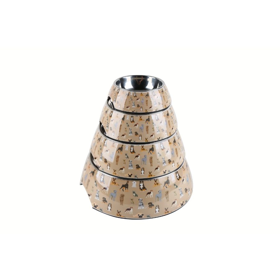 Leeby Dog Premium Dog Breeds Bowl, , large image number null