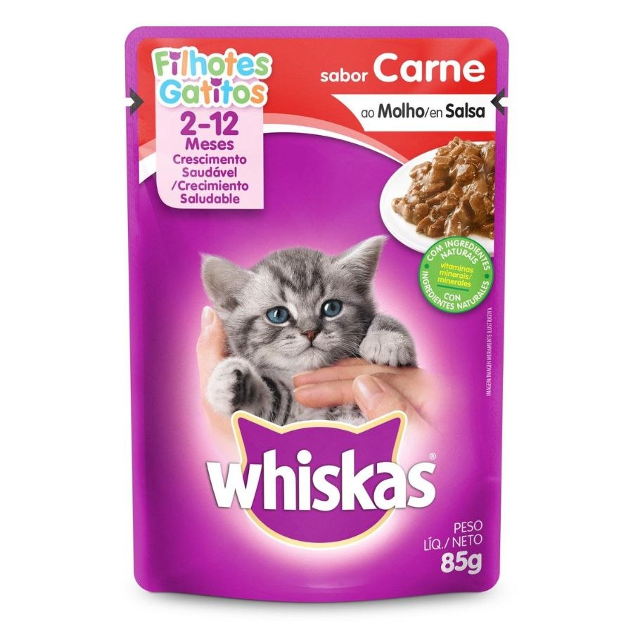 Whiskas Pouch Gatito Carne 85Gr, , large image number null