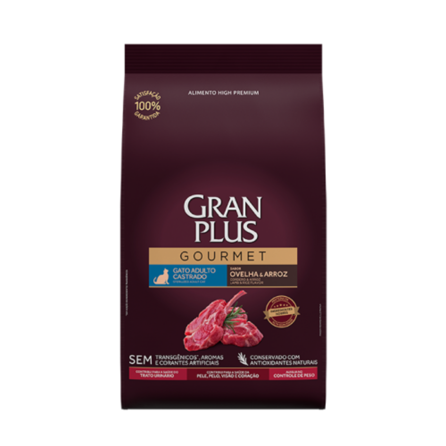 Gran Plus Gato Gourmet Adulto Castrado Oveja Y Arroz 1 Kg, , large image number null